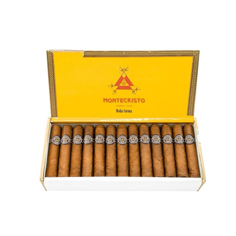 Montecristo Media Corona – Boîte de 25 Cigares Cubains