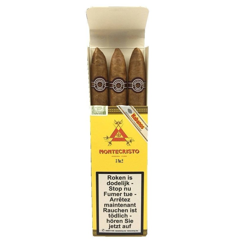 Montecristo No. 2 – Étui de 3 cigares cubains