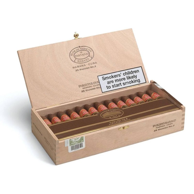 Partagás Maduro No. 2 – Boîte de 25 Cigares Cubains