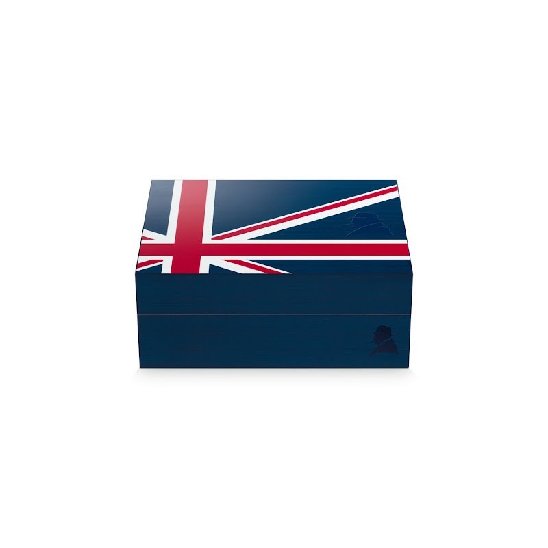 Humidor Davidoff avec drapeau anglais – Coffret à cigares de luxe