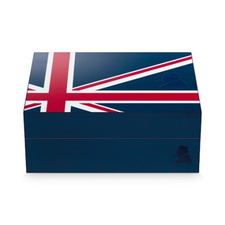 Humidor Davidoff avec drapeau anglais – Coffret à cigares de luxe