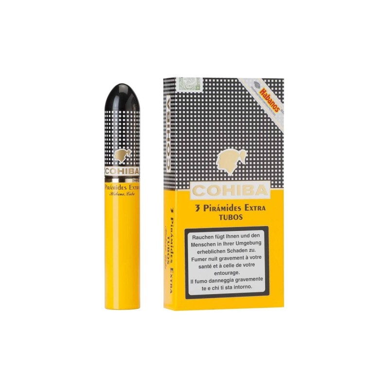 Cohiba Piramides Extra Tubos – Coffret de 3 cigare cubain de luxe