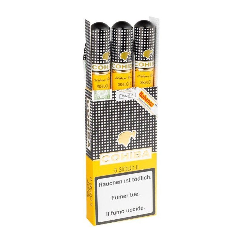 Cohiba Siglo II Tubes – Étui 3 Cigares Cubains